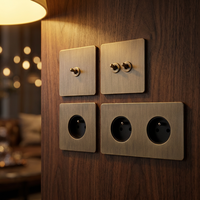 Interrupteur mural Niva, norme européenne, panneau en acier inoxydable OEM, solutions électriques, boîte ronde française européenne