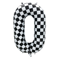 Nouveau ballon à carreaux noir et blanc de 40 pouces Joyeux anniversaire avec ballons Gif