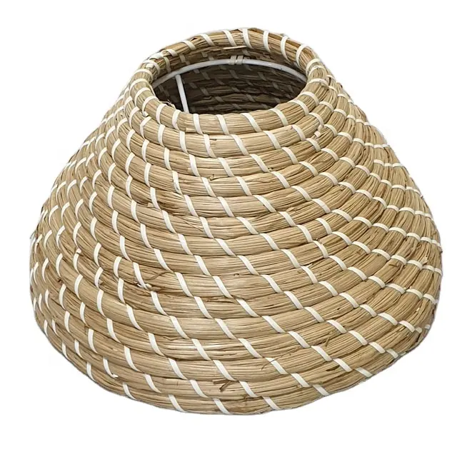 Wholesale handmade home decor vietnam craft natural seagrass lampshade pendant