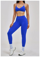Nouvel ensemble de vêtements de sport pour femmes, soutien-gorge de sport à dos croisé, leggings évasés, ensemble de yoga et de fitness pour la salle de sport