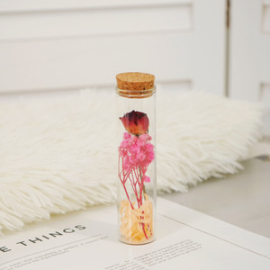 Mini flacon en verre en gros pour spécimens de roses séchées et gypsophile préservée, bouteille à vœux décorative, cadeau de Saint-Valentin - Product Image 6