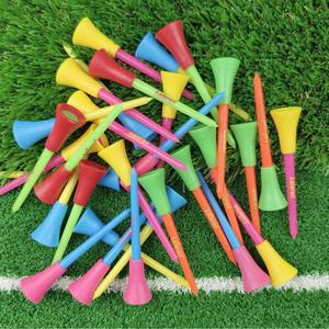 Soporte de Plástico Duradero para Pelotas de Golf de 83mm, Tipo Ladder, Colores Surtidos, Funda de Goma para Tee de Golf de 70mm de Longitud, 30 Piezas por Paquete - Product Image 1