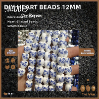 Promo! Manik-manik Perhiasan Keramik & Porselen Bentuk Hati DIY, Lebih Banyak Pilihan Warna, 12mm 25 Buah/Untaian 1771352