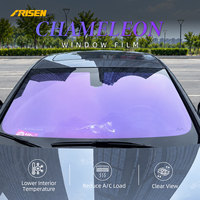 Film teinté pour voitures caméléon rouge, bleu, jaune, vert, violet, 8 ans, rouleau de 0,75*30m, protection UV 99%, anti-rayures, PET 2mil