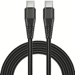 Wholesale Nylon Braided USB <b>Cable</b> with Charging Light Type-C/ Micro QC4.0 Fast 60W C to C Data <b>Cable</b> 1m For Phone 15 16 Pro Max - Product Image 1