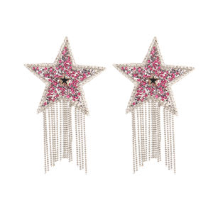 Couvre-mamelon <span class=keywords><strong>en</strong></span> diamant réutilisable avec glands <span class=keywords><strong>en</strong></span> étoile Couvre-mamelon adhésif sexy pour femmes Couvre-mamelon <span class=keywords><strong>en</strong></span> colle - Product Image 4