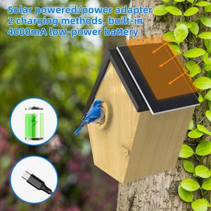 Echt-tijd observatie vogelhuisje met 5MP camera op zonne-energie voor het monitoren van nesten en uitbroeden - Product Image 3