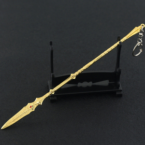 Épée jouet miniature en alliage de zinc, tout métal, <span class=keywords><strong>God</strong></span> <span class=keywords><strong>of</strong></span> War: <span class=keywords><strong>Ragnarok</strong></span>, Kratos, lance Draupnir, porte-clés, 22 cm, 27 g - Product Image 6