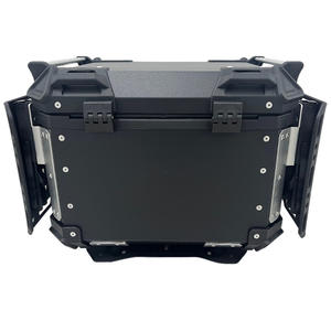 Boîte de rangement arrière pour moto, boîte de <span class=keywords><strong>coffre</strong></span> pliable pour moto, boîte de <span class=keywords><strong>coffre</strong></span> arrière pour moto, 45L, multifonctionnelle, en alliage d'aluminium, blindée, étanche - Product Image 4