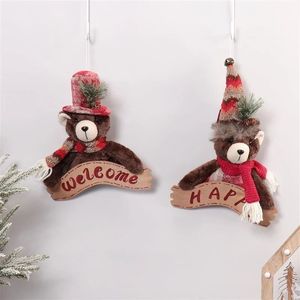 ชุดตุ๊กตาหมี2ชิ้นตุ๊กตายืนสำหรับวางบนโต๊ะในบ้านวันหยุด - Product Image 1