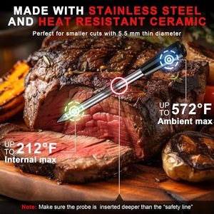 Bluetooth Wireless Food <b>Thermometer</b> Smart Digital Household <b>Thermometers</b> for Oven,BBQ,Cooking,Grilling,Drinking - Product Image 3
