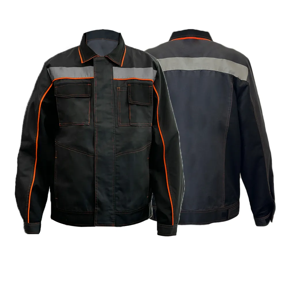 OEM múltiples bolsillos de tamaño personalizado reflectante general alta visibilidad ropa de trabajo chaqueta para el trabajo de los hombres