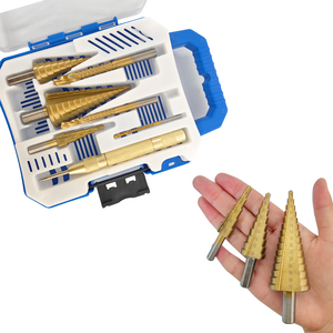 Jeu de 7 forets coniques à revêtement titane HSS rainurés pour métal, bois, plastique – Plusieurs tailles - Product Image 1