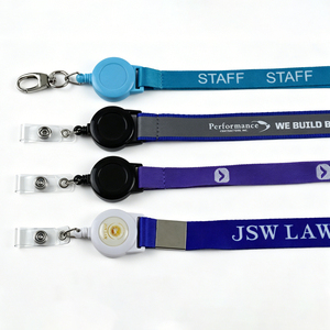 Retractable Badge Reel <b>Lanyard</b> Keychain ID Name Office Badge Holder Conference Card <b>Key</b> Reel Roller Clip <b>Lanyards</b> - Product Image 3
