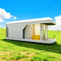 Capsule spatiale Bateau-maison flottant Nouvelle maison mobile Maison flottante préfabriquée en acier pour l'extérieur Petite maison Bateau de luxe