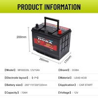 Haute qualité 12V 70Ah 600 CCA fonction de démarrage à froid bateaux voitures camions plomb acide SMF batterie automobile