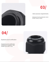 Passe-câbles extérieur ATEX aérien étanche, ignifuge V0, antidéflagrant, anti-poussière IP68 en nylon
