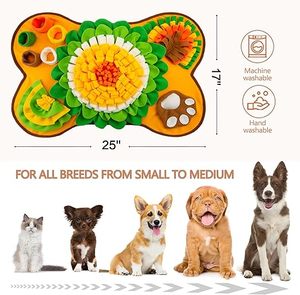 Tapis olfactif pour chiens, tapis interactif pour chiots de petite et moyenne taille, tapis d'alimentation lente pour chiens - Product Image 5