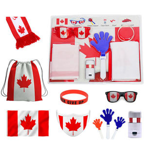 Venta al por Mayor de Kits de Aficionado <span class=keywords><strong>para</strong></span> la Copa de Fútbol 2026, Set de Accesorios con Temática de la Bandera Nacional de Canadá, con Gafas, Bufanda y Pintura Facial <span class=keywords><strong>para</strong></span> el Estadio - Product Image 3