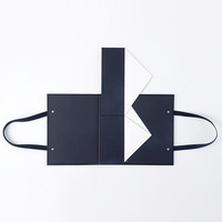 Boîte cadeau pliable couvercle magnétique papier spécial emballage rigide avec anse ruban pour bijoux cosmétiques
