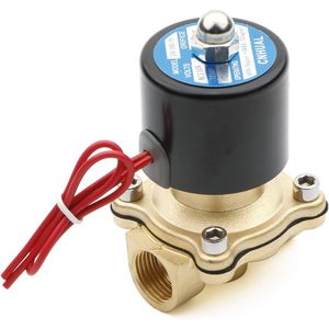 โซลินอยด์วาล์วไฟฟ้า 1/2 นิ้วทองเหลือง AC110V 2W-160-15 ปกติปิด สำหรับน้ำ อากาศ แก๊ส - Product Image 1