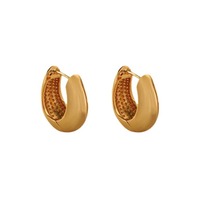 Boucles d'oreilles créoles en tungstène style rétro chic et sophistiqué, minimalistes et luxueuses, de la marque French Celi