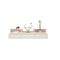 Ensemble table basse et meuble TV en bois, style minimaliste européen moderne, couleur personnalisable, support au sol, pour salon et appartement
