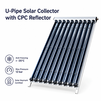 Pièces détachées de chauffe-eau solaire de qualité fiable, collecteur solaire CPC, collecteur solaire à tube thermique de type U