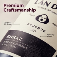 Étiquettes de bouteille de vin personnalisées de luxe, imperméables, durables, résistantes à l'huile, autocollantes, papier texturé spécial, impression UV en relief, artisanat