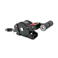 Sangle à cliquet rétractable automatique en polyester de 1 pouce x 10 pieds avec poignée en T, capacité de 750 kg, pour remorque de bateau, VTT, moto