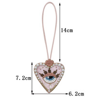 Pendentif en forme de cœur en feutre 3D fait à la main, avec strass en PVC, breloque à coudre, patchs pour vêtements avec paillettes