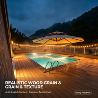 Lames de terrasse en bois composite co-extrudé WPC, imperméables, résistantes aux UV, pour extérieur