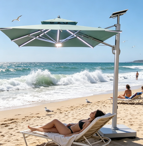 <span class=keywords><strong>Parasol</strong></span> de piscine électrique à télécommande solaire <span class=keywords><strong>LED</strong></span> en gros, personnalisé pour la vente au détail, pour jardin et bord de piscine - Product Image 4