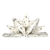 Serviettes de table en papier Santian personnalisées de haute qualité, lot de 12, pré-pliées en forme d'étoile