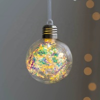 Ampoule LED personnalisable boule lumineuse en verre ornements d'arbre de Noël pour les fêtes