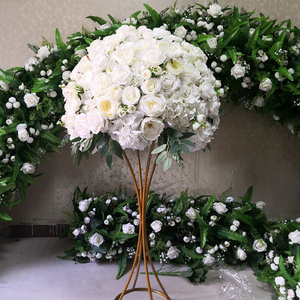 Centres de table en fleurs de soie blanches IFG pour la décoration de table de mariage - Product Image 4