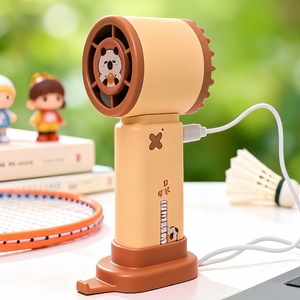 LingPan Portable Handheld <b>Fan</b> With <b>Stand</b> Rechargeable Battery 5W DC Motor Three Speeds For Desk Use - Product Image 5