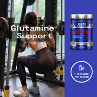 Complément en poudre instantanée de L-Glutamine pour le soutien digestif, immunitaire et esthétique, et la croissance musculaire - Usage adulte 450g