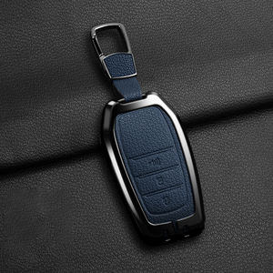 Nouvelle coque de protection pour clé de voiture en alliage de zinc et cuir pour Toyota CHR Hilux Fortuner Land Cruiser 200 Camry Corolla Crown RAV4 Highland - Product Image 5