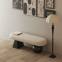 Bangku Kayu Solid Desain Modern Eropa dengan Penutup yang Dapat Dilepas untuk Sofa, Duduk, Kamar Tidur, Ujung Tempat Tidur, Ruang Tamu, Ruang Makan, Sekolah
