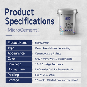 Suministro Directo de Fábrica de <span class=keywords><strong>Pintura</strong></span> para Pisos de Microcemento y Revestimiento Impermeable para Paredes de Microcemento para Centros de Capacitación y Salas de Conferencia - Product Image 4