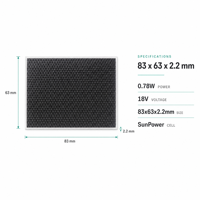 Solution Personnalisée Usine SMT Panneau Solaire 0.15W 0.78W 2V 5V Faible Luminosité Étanche pour Thermostat Intelligent et Capteur CVC