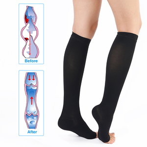 Calcetines <span class=keywords><strong>de</strong></span> Compresión Médica Graduada <span class=keywords><strong>de</strong></span> 20-30 mmHg, Clase II, para Alivio <span class=keywords><strong>de</strong></span> Várices y Edema, Hasta la Rodilla, Punta Abierta, Compresión Firme - Product Image 2