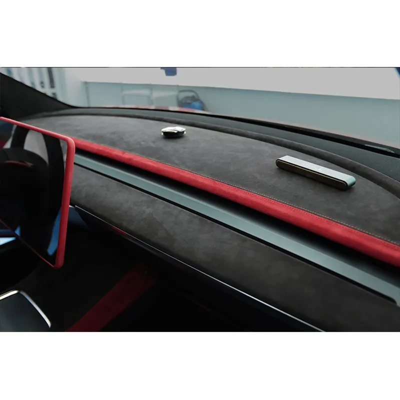 Dashboardhoes In Alcantara Voor Tesla Model 3 Model Y 2016 2022 Kussenkussen Tapijten Autoaccessoires