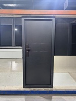 Ventanas y Puertas Abatibles de Aluminio con Vidrio Arqueado para Villas, Patrón Horizontal, Doble Acristalamiento, Puerta de Entrada