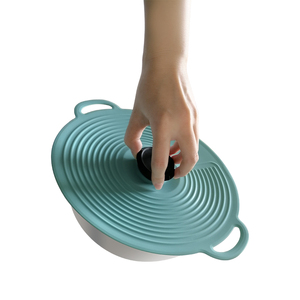 Cuisine de qualité alimentaire réutilisable, couvercle de casserole en Silicone de 20 à <span class=keywords><strong>28</strong></span> <span class=keywords><strong>cm</strong></span> - Product Image 5