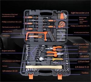 Ensemble d'outils de réparation automobile multifonctionnel à commande manuelle de 91 pièces pour la maison et les situations d'urgence, coffret rigide en acier au carbone, personnalisable OEM, marque KHC - Product Image 2