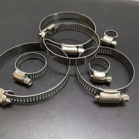 Collier de serrage robuste en acier inoxydable de type américain, réglable avec boulon Phillips, pour raccordement de tuyaux