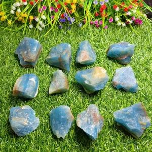 High Quality Natural Crystal Blue Onyx Raw Stone Crystal Rough Stone For Home Decoration