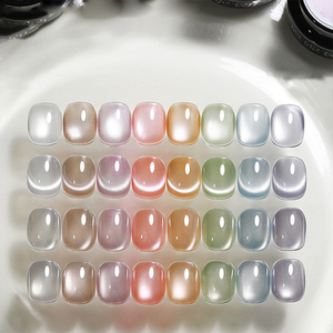 AILANUO Esmalte de Uñas en Gel de 8 Colores, Serie Ojo de Gato con Efecto Espejo, Gel Magnético Ojo de Gato, Gel UV Profesional para Uñas - Product Image 1